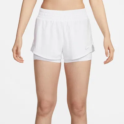 Nike (wmns)  Dri-fit One Mid Rise 3"" 2-in-1 Shorts 'white'