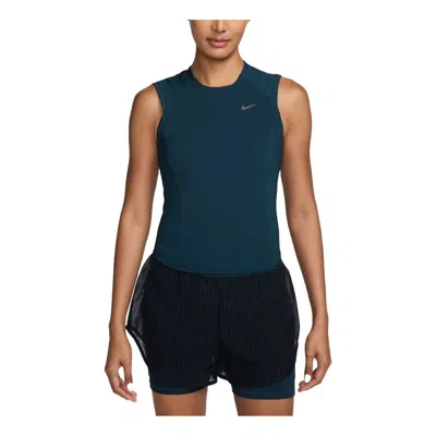 Nike (wmns)  Dri-fit Running Division Tank Asia Sizing 'armory Navy' In Blue