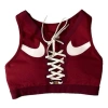 Nike (wmns)  Dri-fit Swoosh Air Force 1 Sports Bra 'red White' In Burgundy