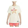 Nike (wmns)  Dri Fit Swoosh Fly T-shirt 'coconut Milk' In Neutral