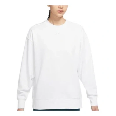 Nike (wmns)  Dri-fit Training Sports Quick Dry Round Neck Pullover Hoodie White