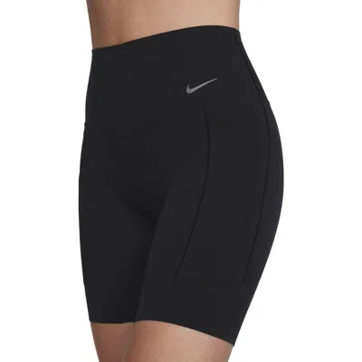 Nike (wmns)  Dri-fit Universa Medium-support Shorts With Pockets 'black'