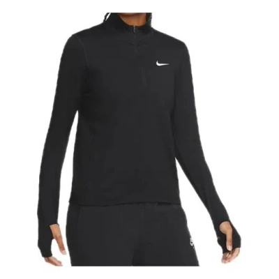 Nike (wmns)  Element Half Zipper Casual Sports Running Black Gym Clothes