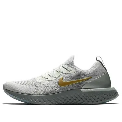 Nike (wmns)  Epic React Flyknit Premium 'vast Grey Gold' In Silver