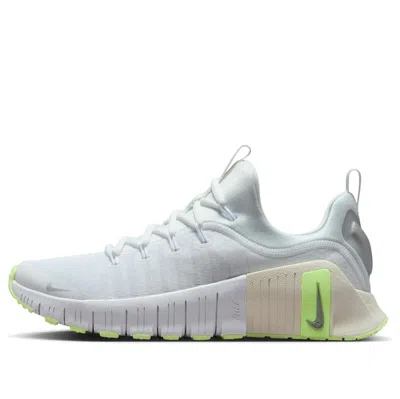 NIKE (WMNS) NIKE FREE METCON 6 'WHITE METALLIC SILVER BARELY VOLT'