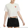 Nike (wmns)  Graphic Polo Shirt 'white Red' In Neutral