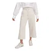 Nike (wmns)  High-waisted Cropped Tracksuit Bottoms 'beige' In White