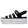 Nike Icon Classic Platform Sandals In Black
