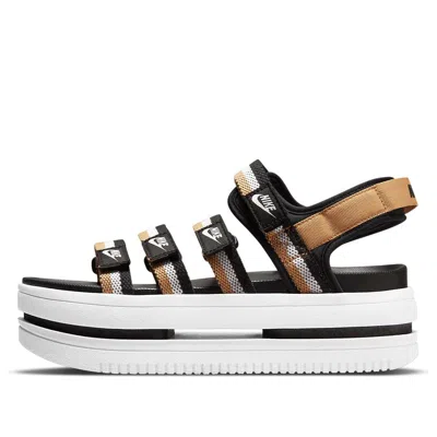 Nike (wmns)  Icon Classic Sandal 'black Metallic Gold' In Multi