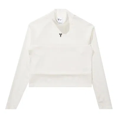Nike (wmns)  Kobe Long Sleeve Cropped Top Asia Sizing 'sail Black' In White