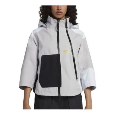 Nike (wmns)  Lab Acg Gore-tex Waterproof Jacket 'wild Ash White' In Gray