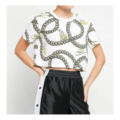 Nike (wmns)  Large Gold Printing Short Sleeve White