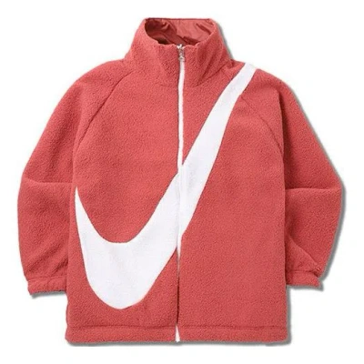 Nike (wmns)  Logo Lamb's Wool Reversible Stay Warm Stand Collar Jacket Red