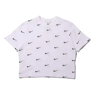 Nike (wmns)  Logo Printing Short Sleeve 'white'