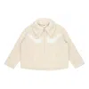 Nike (wmns)  Logo Printing Solid Color Athleisure Casual Sports Lamb's Wool Apricot Color Jacket
