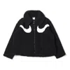 Nike (wmns)  Logo Printing Solid Color Athleisure Casual Sports Lamb's Wool Black Jacket