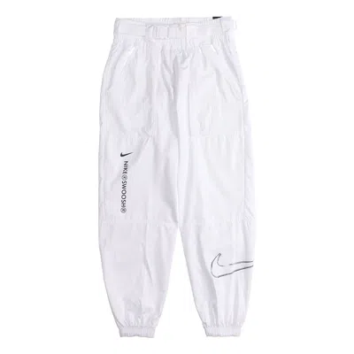 Nike (wmns)  Logo Printing Sports Adjustable Belt Bundle Feet Woven Long Pants/trousers Autumn White