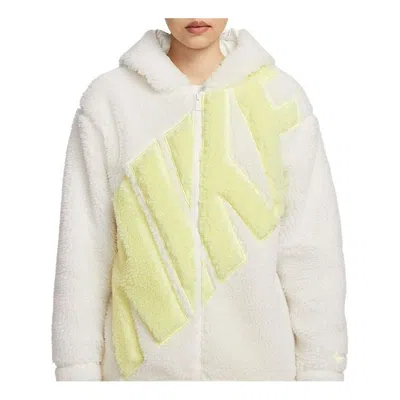 Nike (wmns)  Logo Sherpa Jacket 'white Yellow'