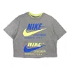 Nike (wmns)  Logo Splicing Casual Short Sleeve 'gray'