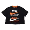 Nike (wmns)  Logo Splicing Short Sleeve Us Edition Black