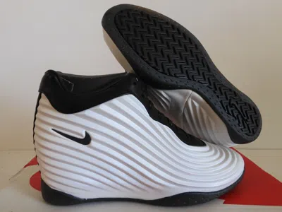 Pre-owned Nike Wmns  Lunarwavy Sky High Qs Foamposite White-black Sz 7 [727990-100]