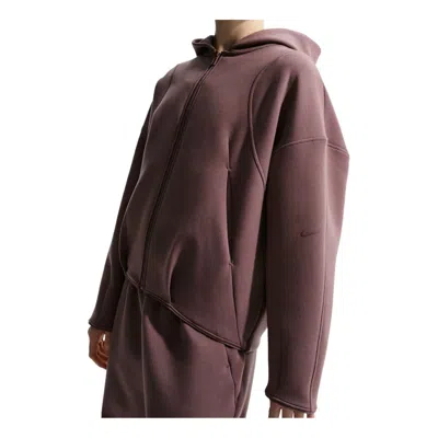 Nike (wmns)  Mavn Therma-fit Knit Full-zip Hoodie 'tattoo Black' In Brown