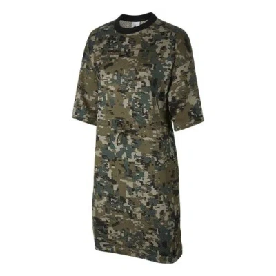 Nike (wmns)  Mesh Casual Camouflage Olive Green Dress