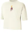 Nike (wmns)  Nba Miami Heat Courtside Boxy T-shirt 'beige' In Neutral