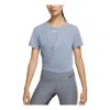 Nike (wmns)  One Luxe Twist Logo Breathable Round Neck T-shirt Blue