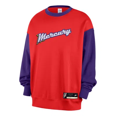 Nike (wmns)  Phoenix Mercury Court Origins Wnba Fleece Sweatshirt 'chile Red Field Purple White'