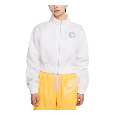 Nike (wmns)  Plaid Windproof Sports Stand Collar Jacket White