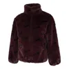 Nike (wmns)  Printed Faux Fur Jacket Asia Sizing 'burgundy'