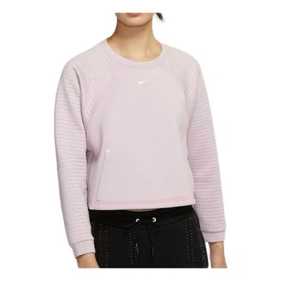 Nike (wmns)  Pro Luxe Round-neck Sweatshirt 'pink Purple Red'