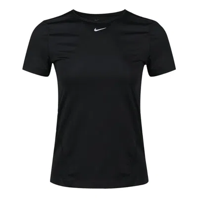 Nike (wmns)  Pro Mesh Dri-fit Slim Fit Breathable Quick Dry Training Short Sleeve Black T-shirt