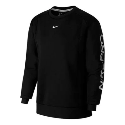 Nike (wmns)  Pro Sports Running Printing Round Neck Pullover Black Hoodie