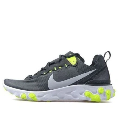 Nike (wmns)  React Element 55 'black Volt' In Gray