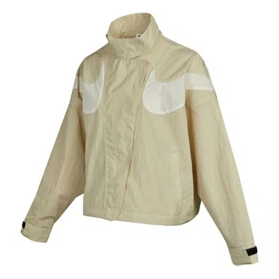 Nike (wmns)  Rpl Swsh Wvn Gx Jkt Jacket Double Hook Stand Up Collar Jacket Coat Khaki In Green