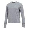 Nike (wmns)  Running Sports Round Neck Quick Dry Long Sleeves Gray T-shirt
