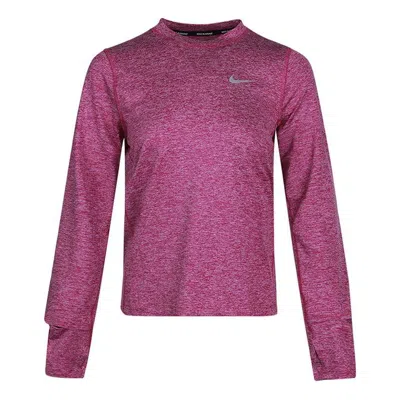 Nike (wmns)  Running Sports Round Neck Quick Dry Long Sleeves Purple Red T-shirt