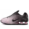 Nike Womens Regal Pink Black Black R Shox R4 Leather And Mesh Low-top Trainers In Black