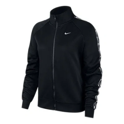 Nike (wmns)  Side Logo Stand Collar Zipper Sports Jacket Black