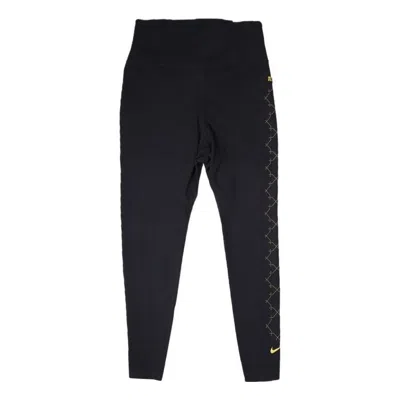 Nike (wmns)  Side Pattern Yoga Slim Fit Sports Gym Pants/trousers/joggers Black