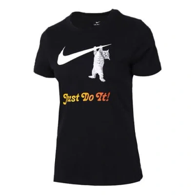 Nike (wmns)  Slogan Logo Solid Color Training Black
