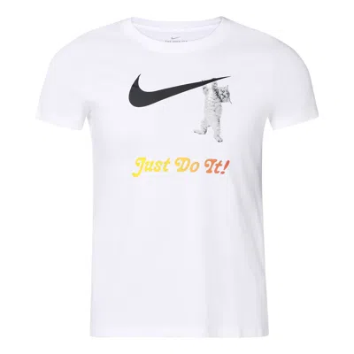 Nike (wmns)  Slogan Logo Solid Color Training 'white'