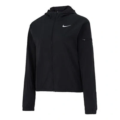 Nike (wmns)  Small Label Solid Color Logo Hooded Jacket Black