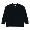 Nike (wmns)  Solid Color Logo Knit Round Neck Pullover Black Hoodie