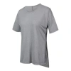 Nike (wmns)  Solid Color Round Neck Forked Short Sleeve Gray