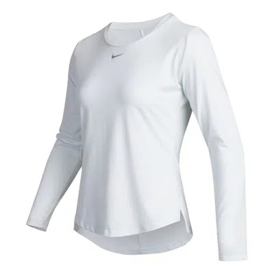 Nike (wmns)  Solid Color Training Sports Breathable Long Sleeves White