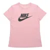 Nike (wmns)  Sports Training Running Printing Logo Round Neck Short Sleeve Glaze Pink T-shirt