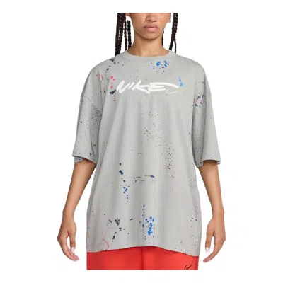 Nike (wmns)  Sportswear Breaking Oversized T-shirt Asia Sizing 'grey' In Gray